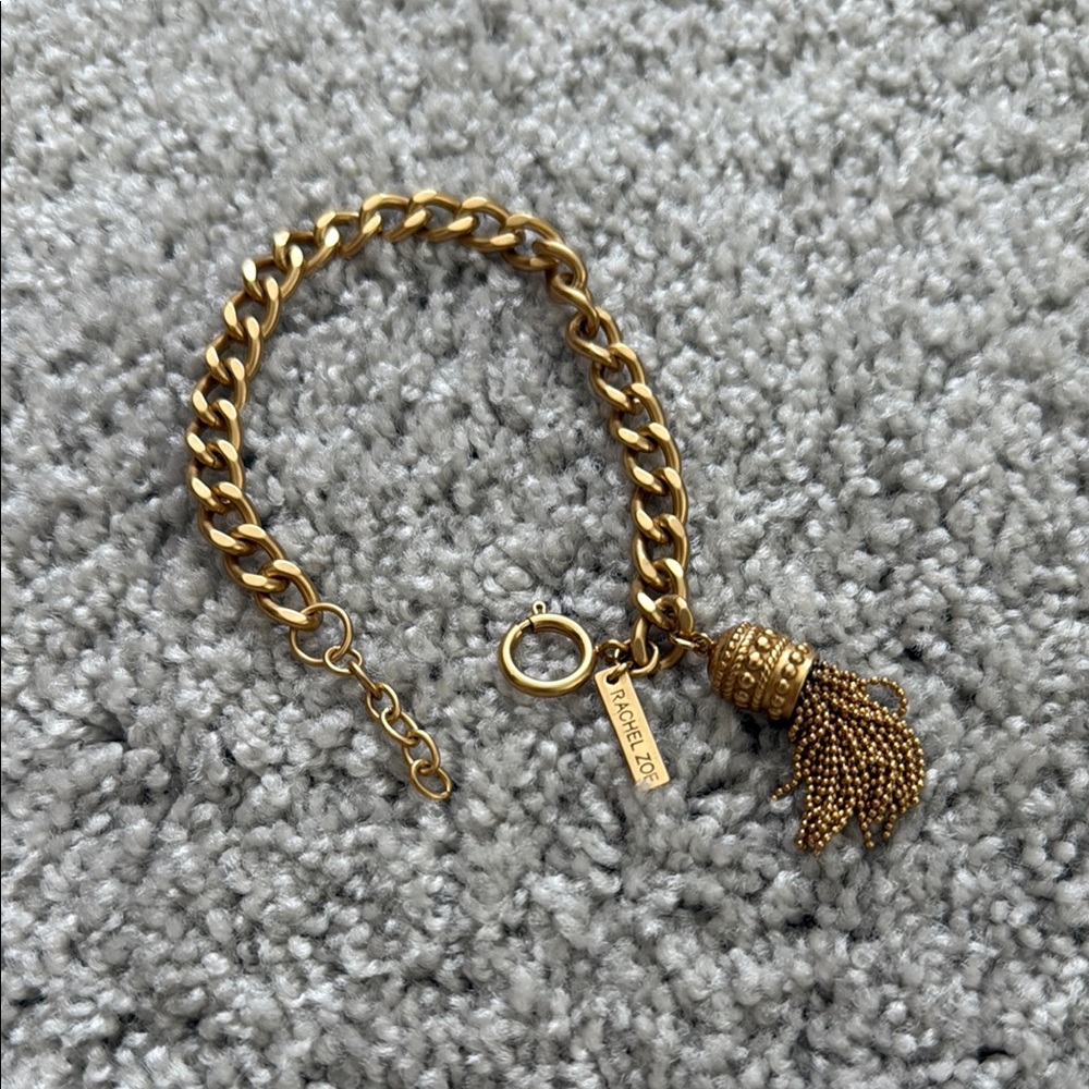Rachel Zoe Gold Curb Chain Bracelet - Picture 2 of 3
